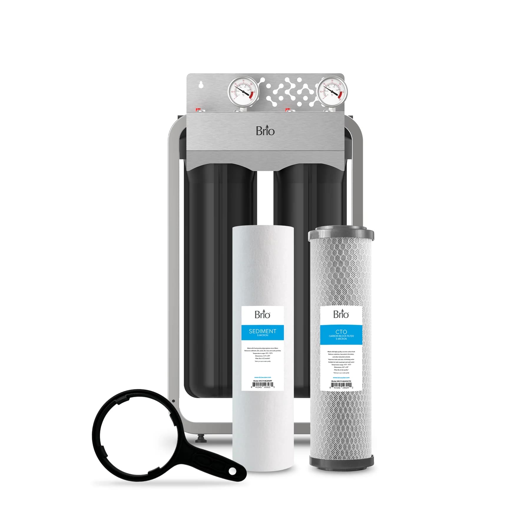 Brio 2-Stage Whole House Filtration System  - 20" Multi-Purpose
