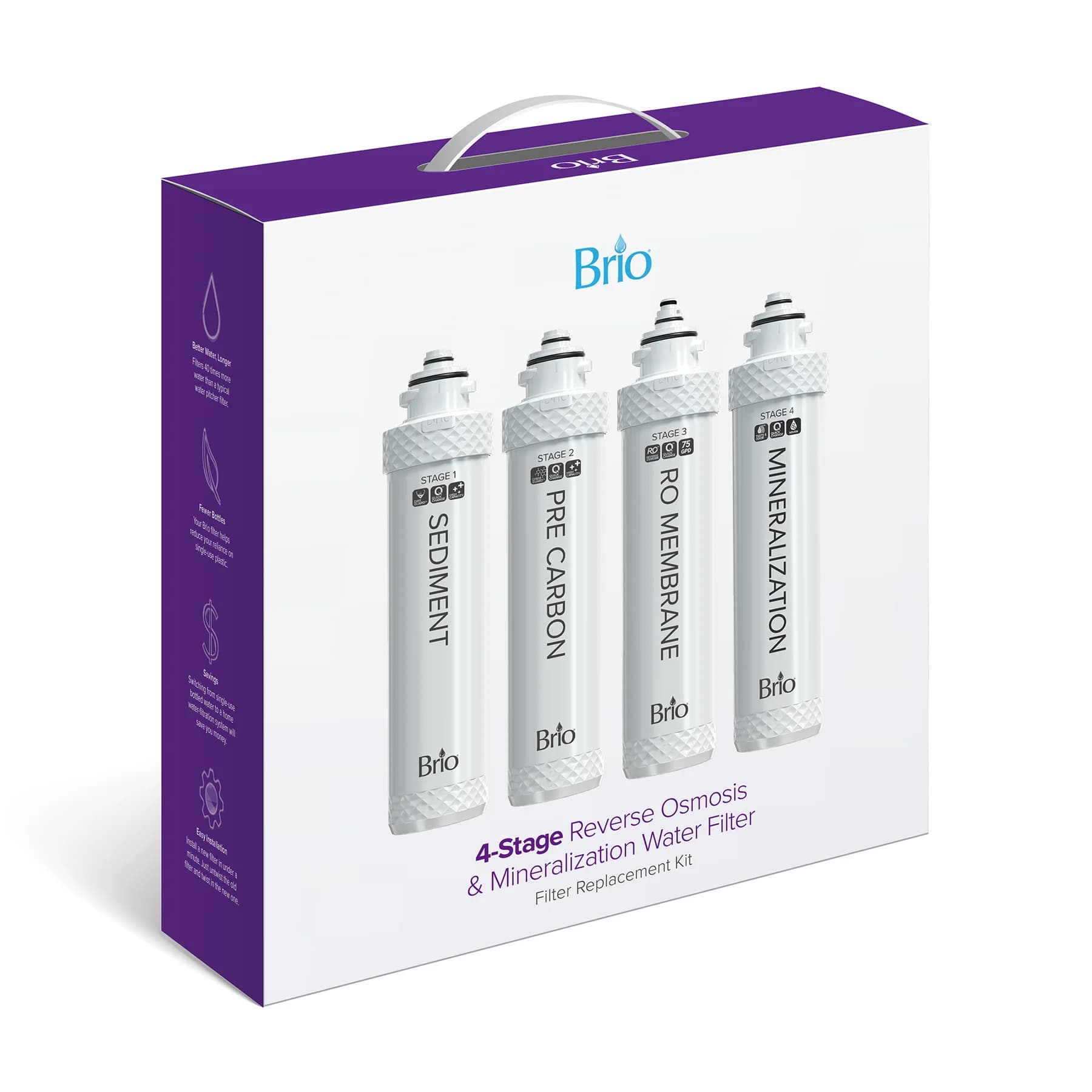 Brio 4-Stage Filter Kit with Mineralization - UVRO Systems